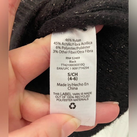 Time and Tru. Black Shimmery Sweater - Picture 4 of 4